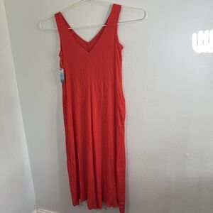 Goa Beachwear By Japna Jumpsuit Womens M Orange Wide Leg Baggy Langenlook